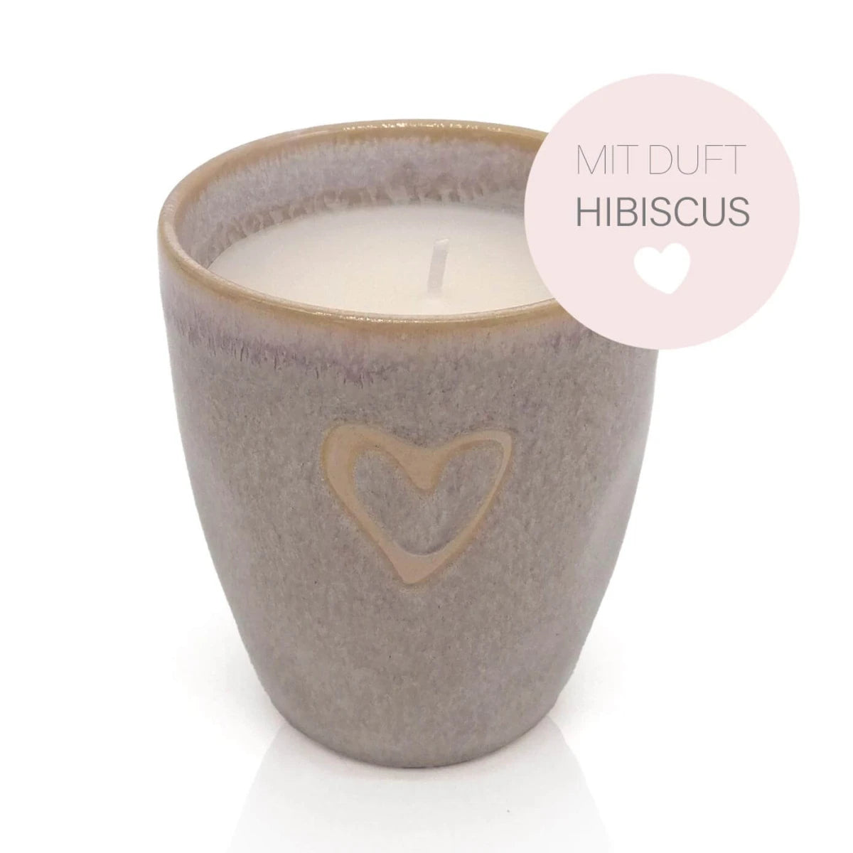Duftkerze in wunderschönem Espressobecher Hibiskus