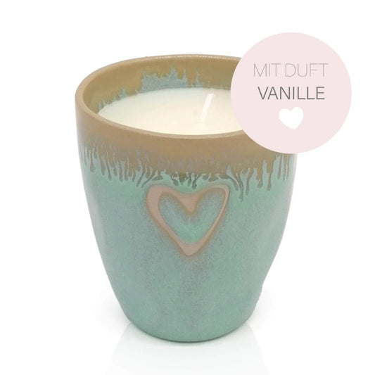 Duftkerze in wunderschönem Espressobecher Vanille